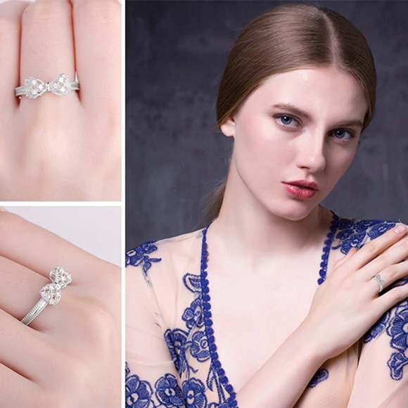 🎀 Anniversary Bow Sterling Silver Ring 💍 - Picture 5 of 8